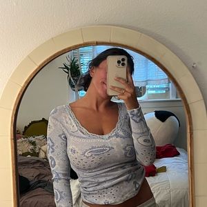 Light Blue Paisley Thermal